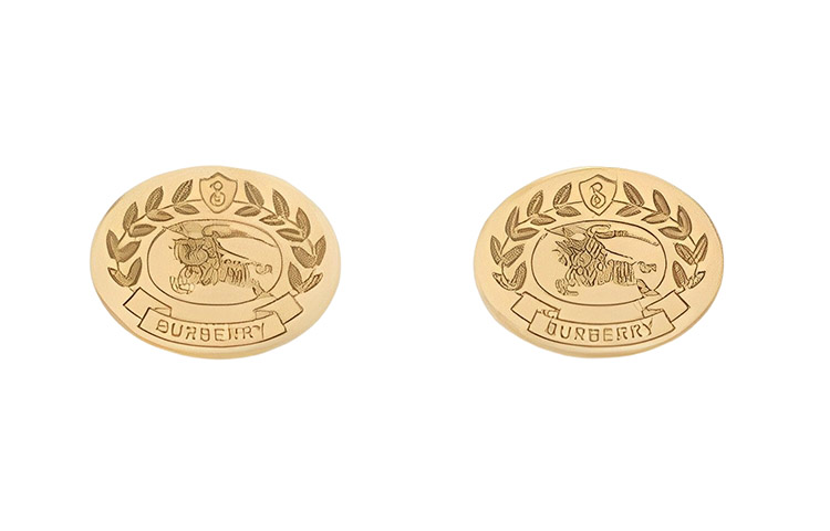 Burberry Stud Earrings Women's Gold