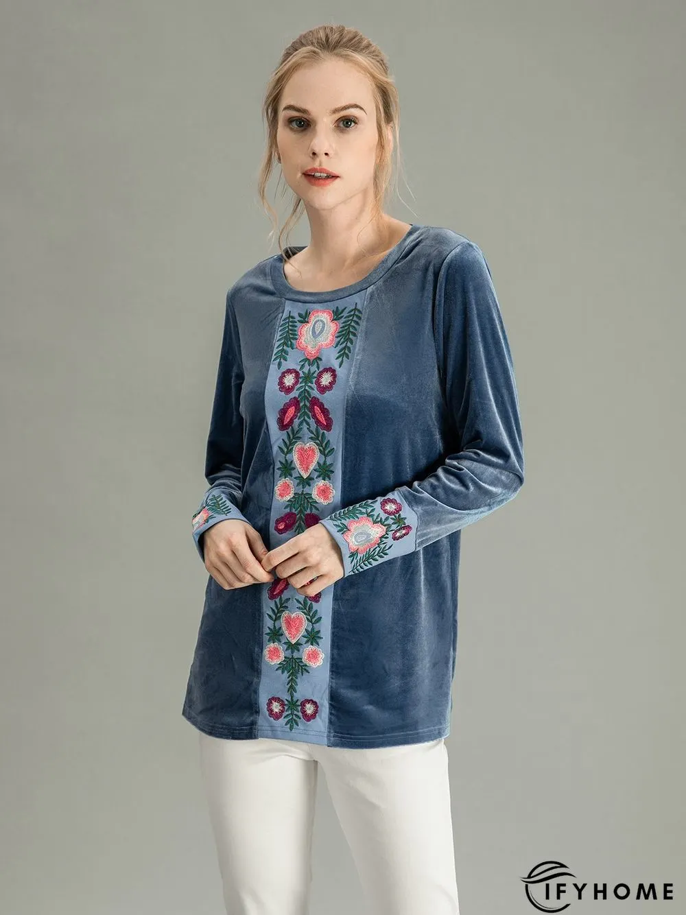 Casual Shift Crew Neck Long Sleeve Tops | IFYHOME