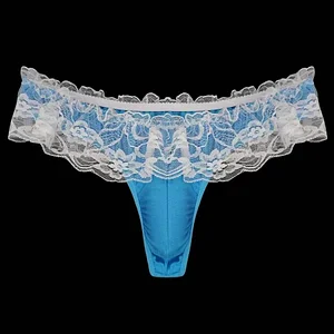 Men's Silk Lace Sexy Gay Briefs