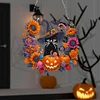 Diamond Painting Acrylic Halloween Pumpkin Wreath Hanging Pendant Kit for Decoration