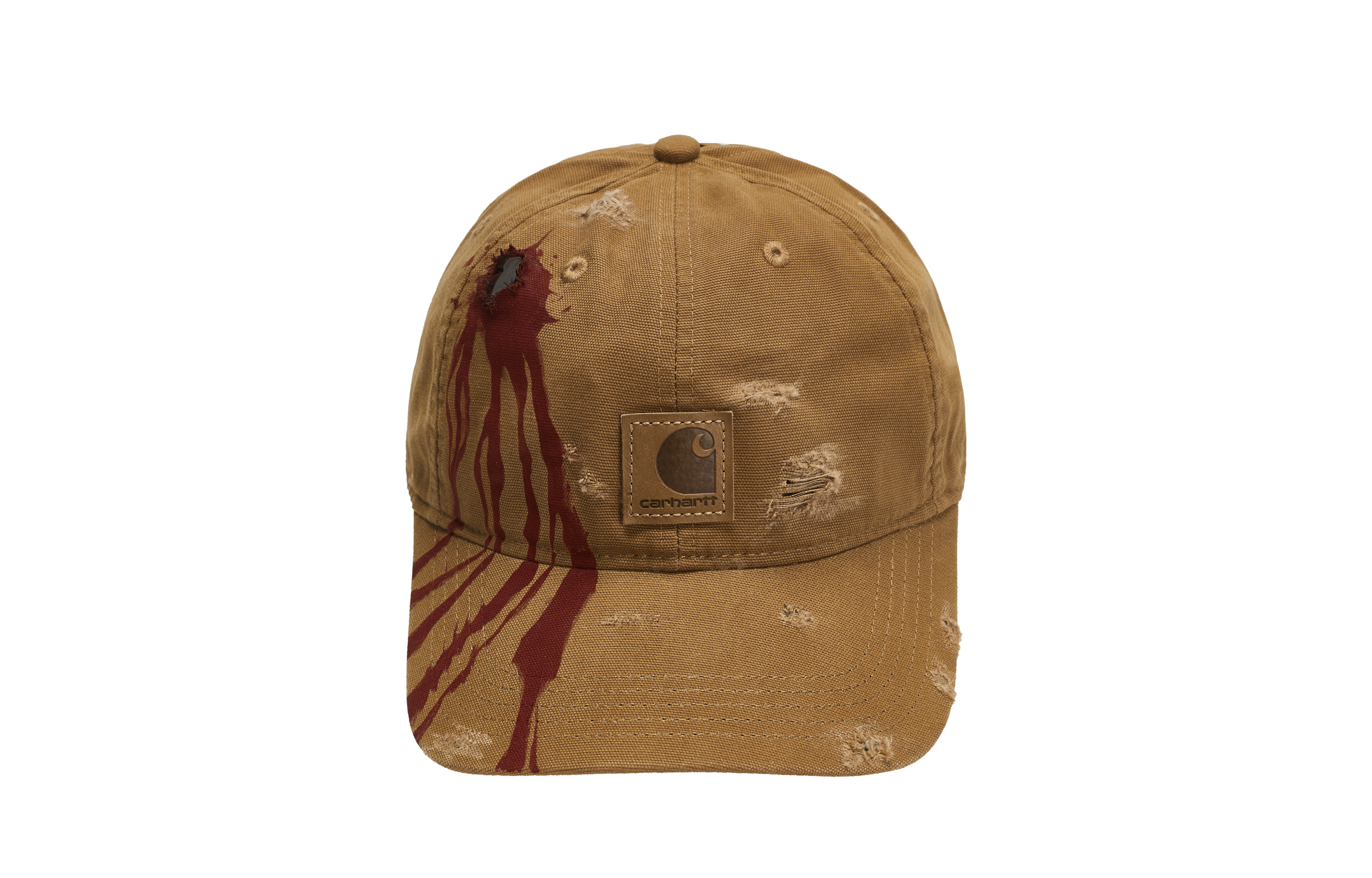 Carhartt Cotton Baseball Caps Men's Khaki Red