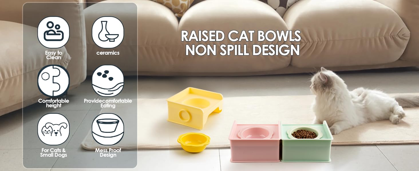 raised cat food bowls