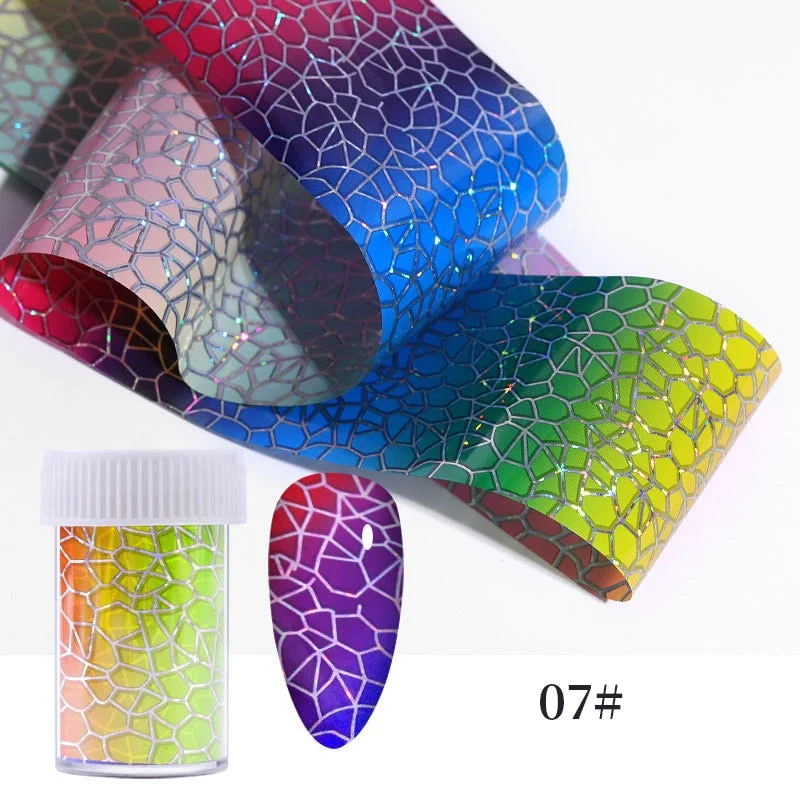 1 Roll Snowflake Christmas Sparkly Nail Foils Marble Series Nail Art Transfer Sticker Nail Decorations DIY Nail Accessories