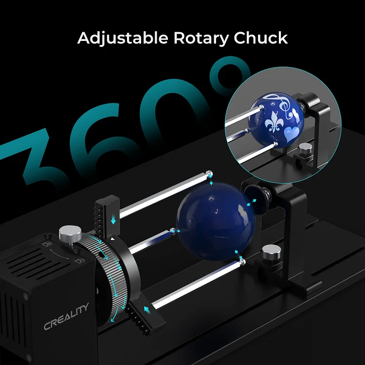 Rotary Kit Pro for Curved Surface Engraving - crealitystore