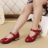 Girls Bowknot Rhinestone LeatherParty Dress Shoes