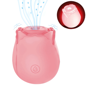 Luminous Rose Clitoral Sucker With Tongue Licking Rose & Bullet