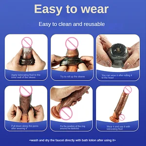 Penis Ring Penise Enlargement Sleeve Reusable Cock Sleeve