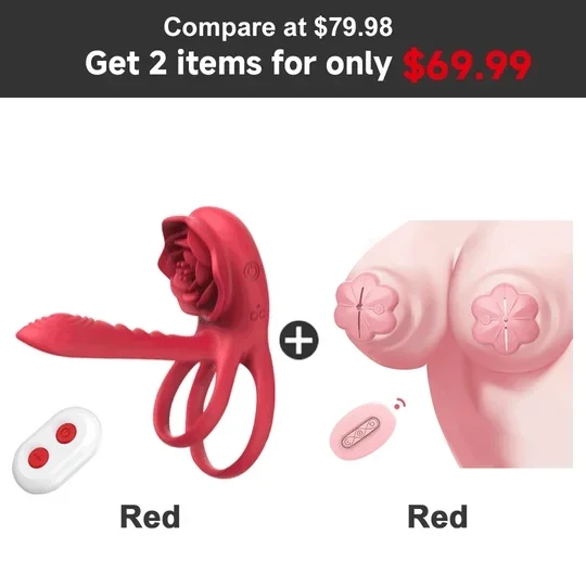 Axion 3-in-1 Male Rose Vibrating Cock Rings Couples Toys