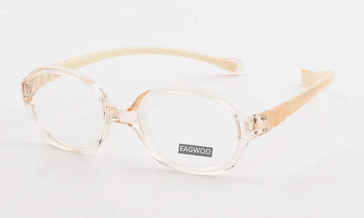 EAGWOO Silicon Soft Eyeglasses Small Optical Frame Plain Knock Down Boy Girl Sepectacle Clear Spectacle Light Comfortable