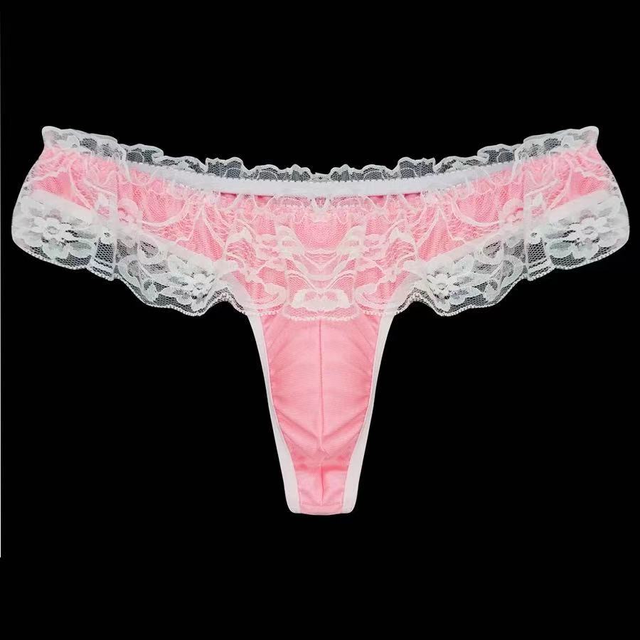 Men's Silk Lace Sexy Gay Briefs
