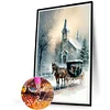 Diamond Painting-DIY Full Round Drill Christmas Snow House(40*60 CM)