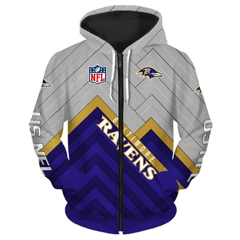 Baltimore Ravens NFL Team Zipper Hoodie