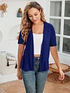 Women's Chic Spring & Summer Cardigan - Elegant Short Sleeve, Lightweight Open Front Knit - Versatile Sweater for Casual or Dressy Occasions