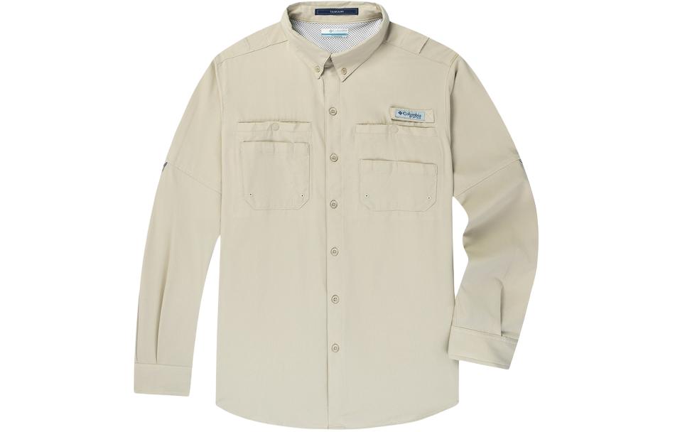 Columbia PFG Shirts Men Light Khaki