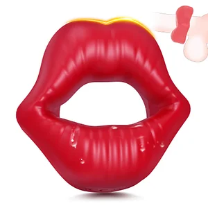 Red Lips Silicone Penis Rings