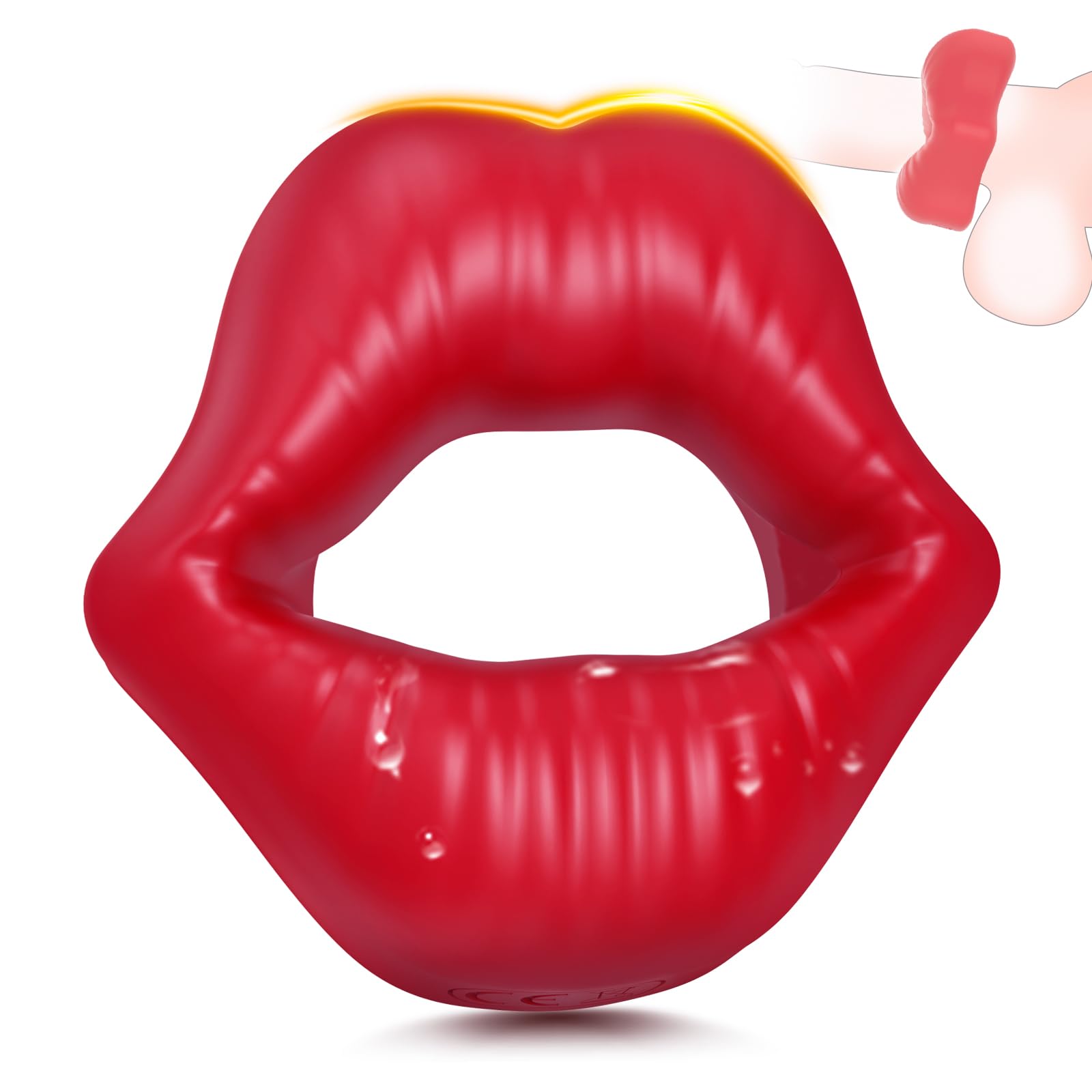 Red Lips Silicone Penis Rings