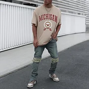 Retro Oversized MICHIGAN Men's T-shirt