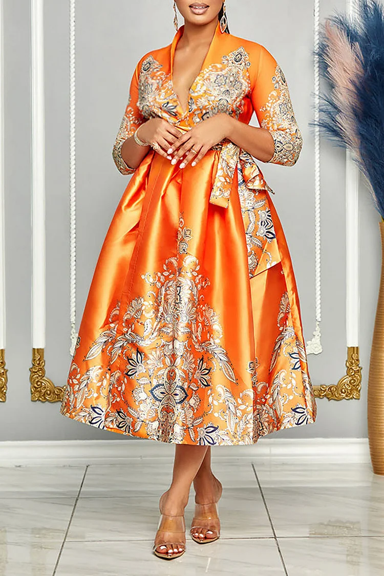 Orange plus best sale size formal dresses