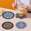 4PCS Diamond Painted Mandala Placemats Insulated Dish Mats Comes with Mats