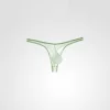 Ultra-thin sexy fully transparent ice silk seamless U convex thong