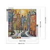 Diamond Painting-DIY Full Round Drill Abstract Street House