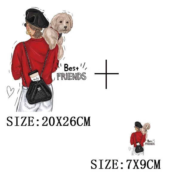 Pretty Girls Thermal Sticker On T-shirt DIY Washable Iron On Transfers For Clothing Fashion Design Appliqued On Clothes Patches