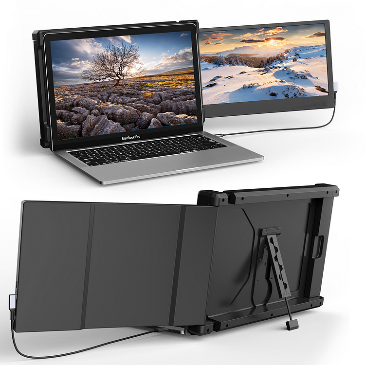 OFIYAA P1 Dual-Screen 14 inches Extender Portable Monitor for Laptop