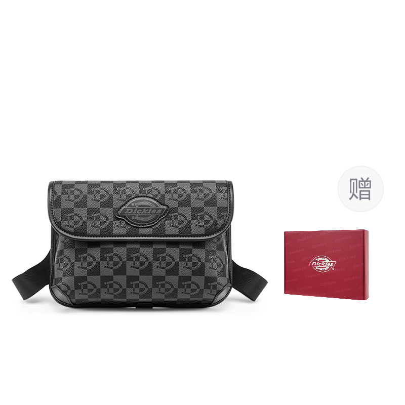 Dickies PU Messenger Bag, Shoulder Bag, Crossbody Bag Unisex Black