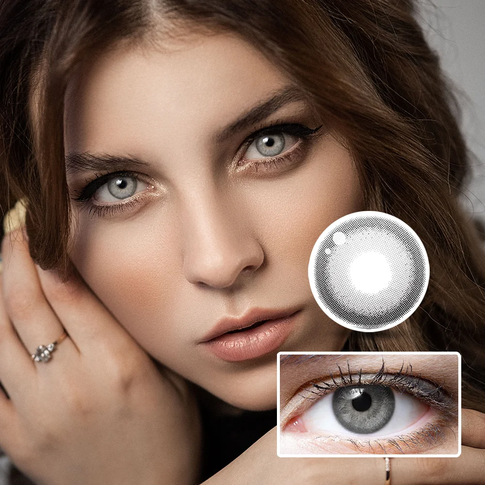 NEBULALENS Chuanzi Ash Yearly Prescription Colored Contact Lenses NEBULALENS