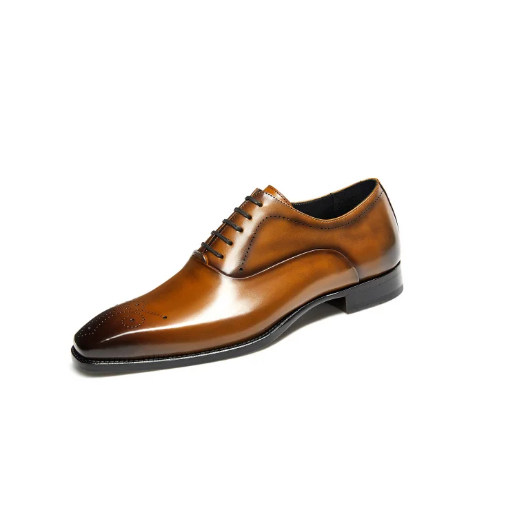 Hetschke leather engraved Captoe Oxford Goodyear Welted Leather Sole Shoes Gifennse gifennse