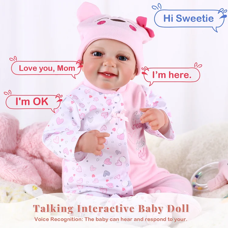 Heartbeat and Breath Reborn Dolls 20'' Realistic Baby Girl Leen
