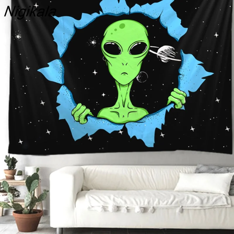 Nigikala art tapestry cartoon illustration wall hanging hippie home dorm decor cloth kawaii room decor kids room wall decor