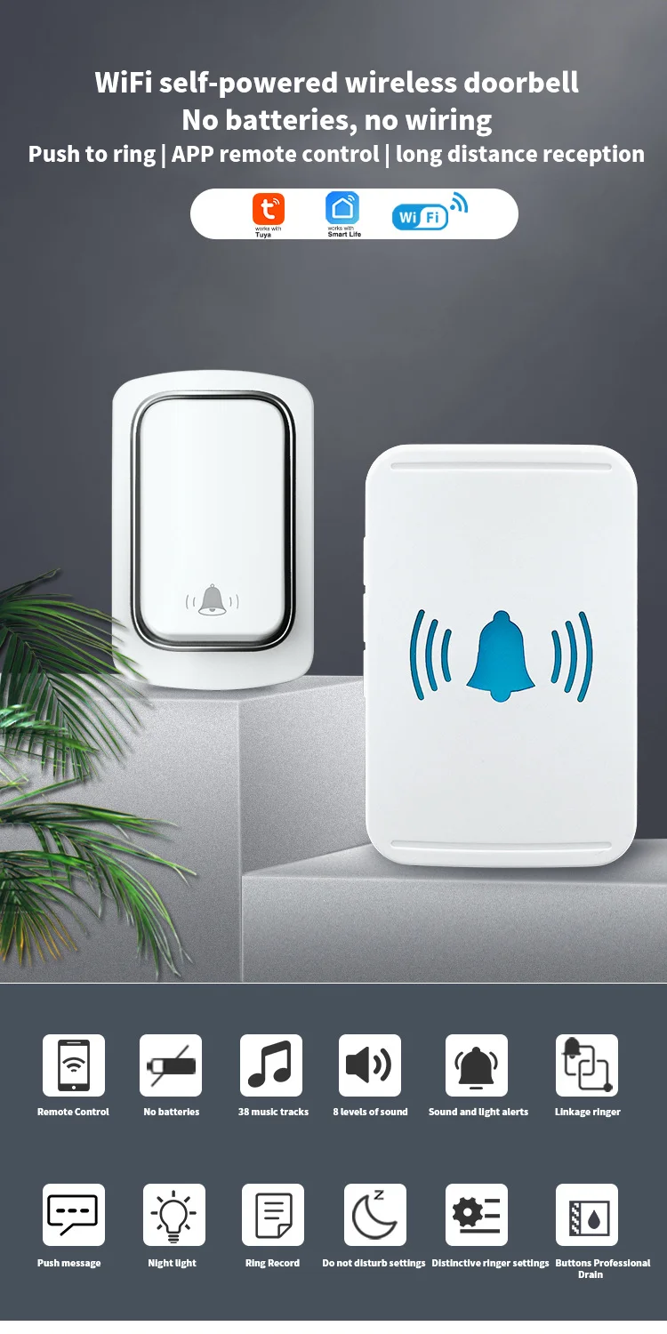 Self-generating electricity wireless doorbell Deutsche Aktionsprodukte Full Strike Gmbh
