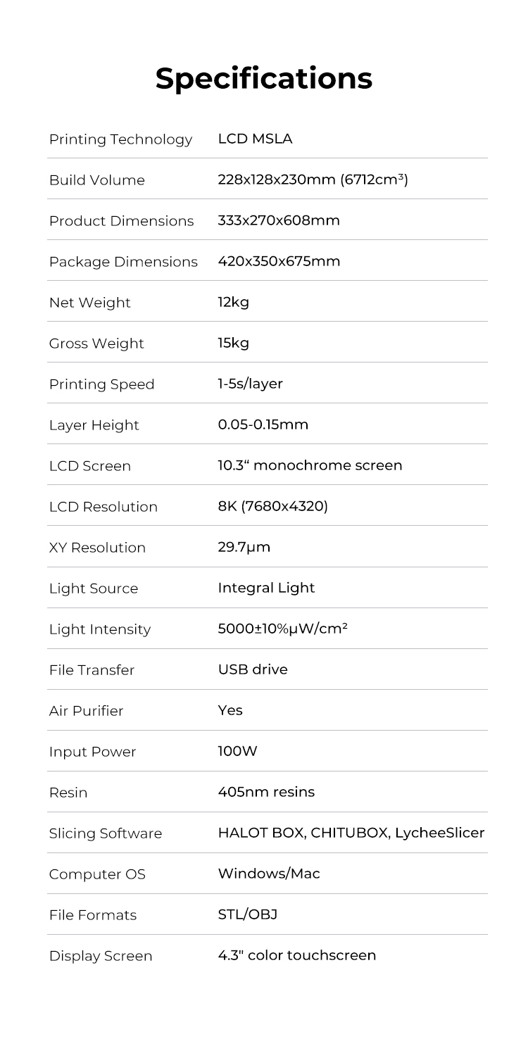 HALOT MAGE 3D Printer
