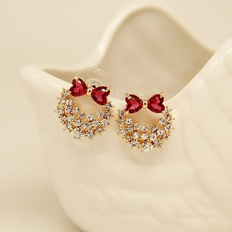 925 silver bow earrings