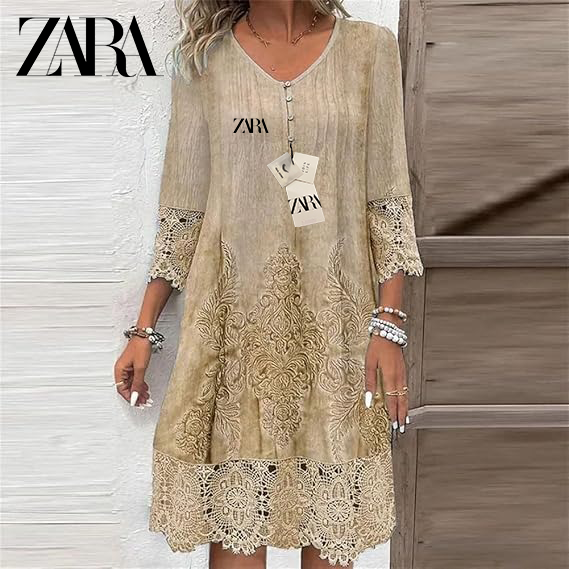 2025 New Zara Women's Embroidered Dress