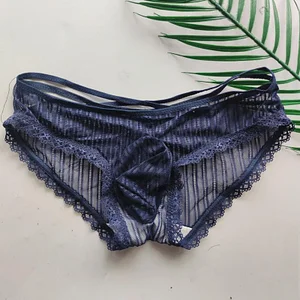 Men's Sexy Transparent Ultra Thin Lace Briefs