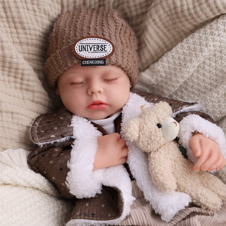 Babeside Lucy 16'' Realistic Silicone Sleeping Baby Little Infant Boy Softly Stored Memories