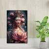 Fleur De Lotus Bouddhiste Guanyin - Diamant Rond 40X60CM