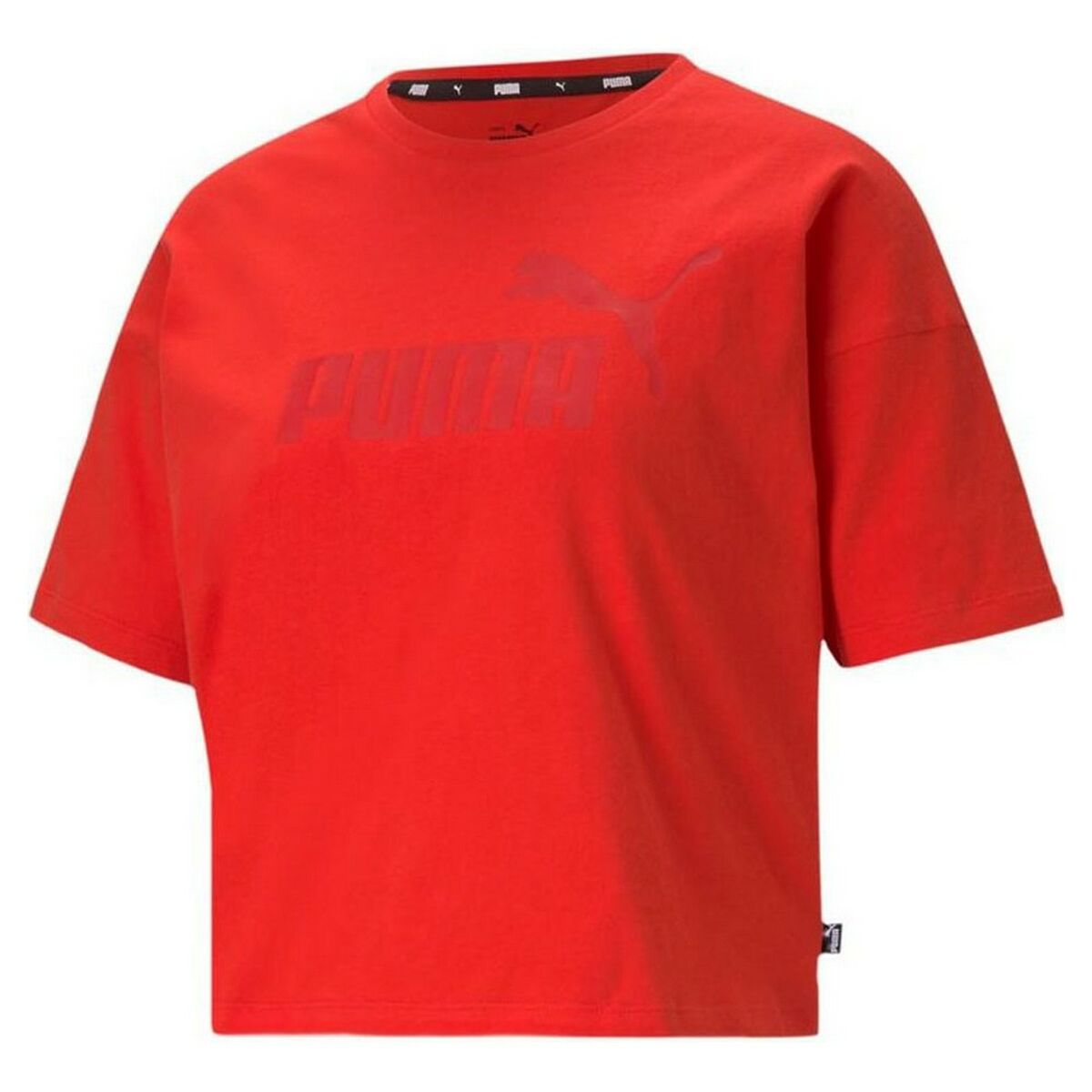 Women&rsquo;s Short Sleeve T-Shirt Puma Essentials Logo Red
