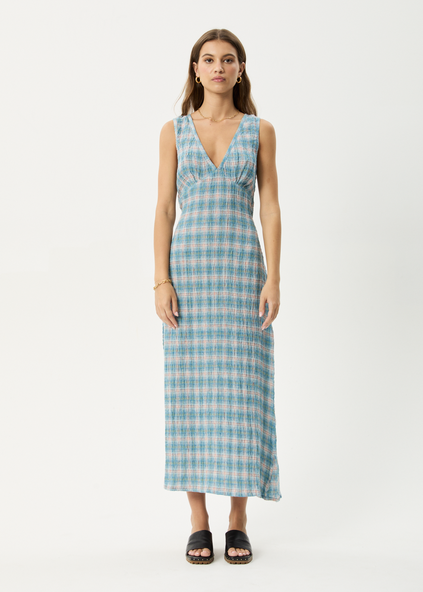 Seersucker Maxi Dress