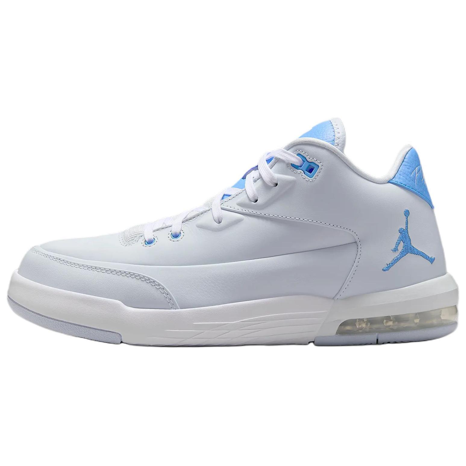 Jordan Flight Origin 3 Anti-Slip Wear-Resistant Low-Top Vintage Basketball Shoes Men's White Blue