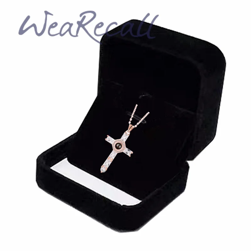 Cool Cross Projector Picture Custom Personalized Photo Necklace wetirmss