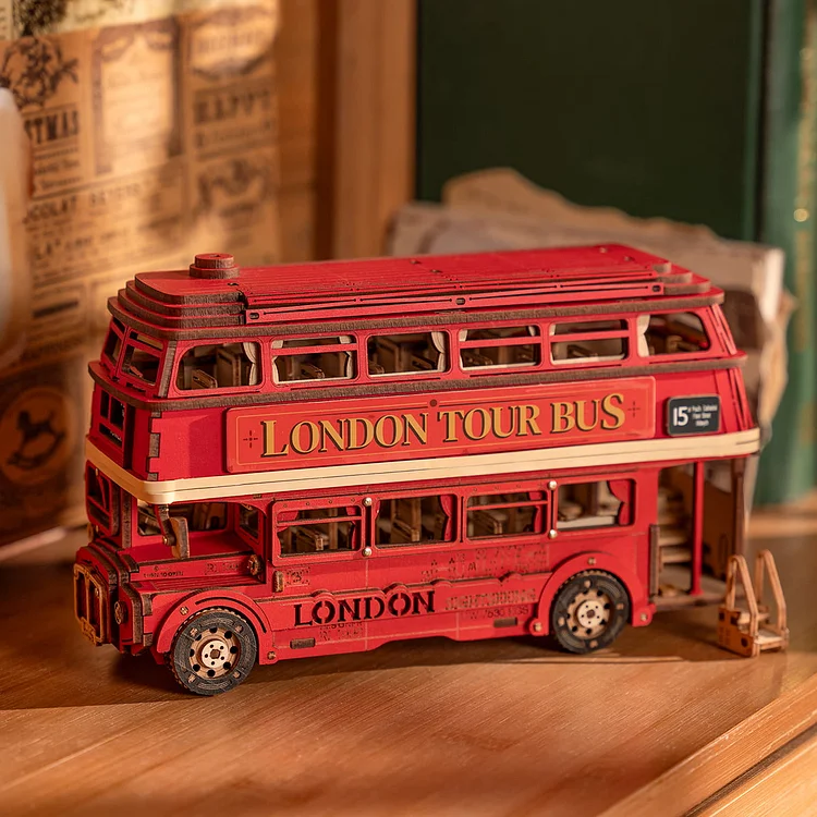 Rolife London Tour Bus 3D Wooden Puzzle TGM02