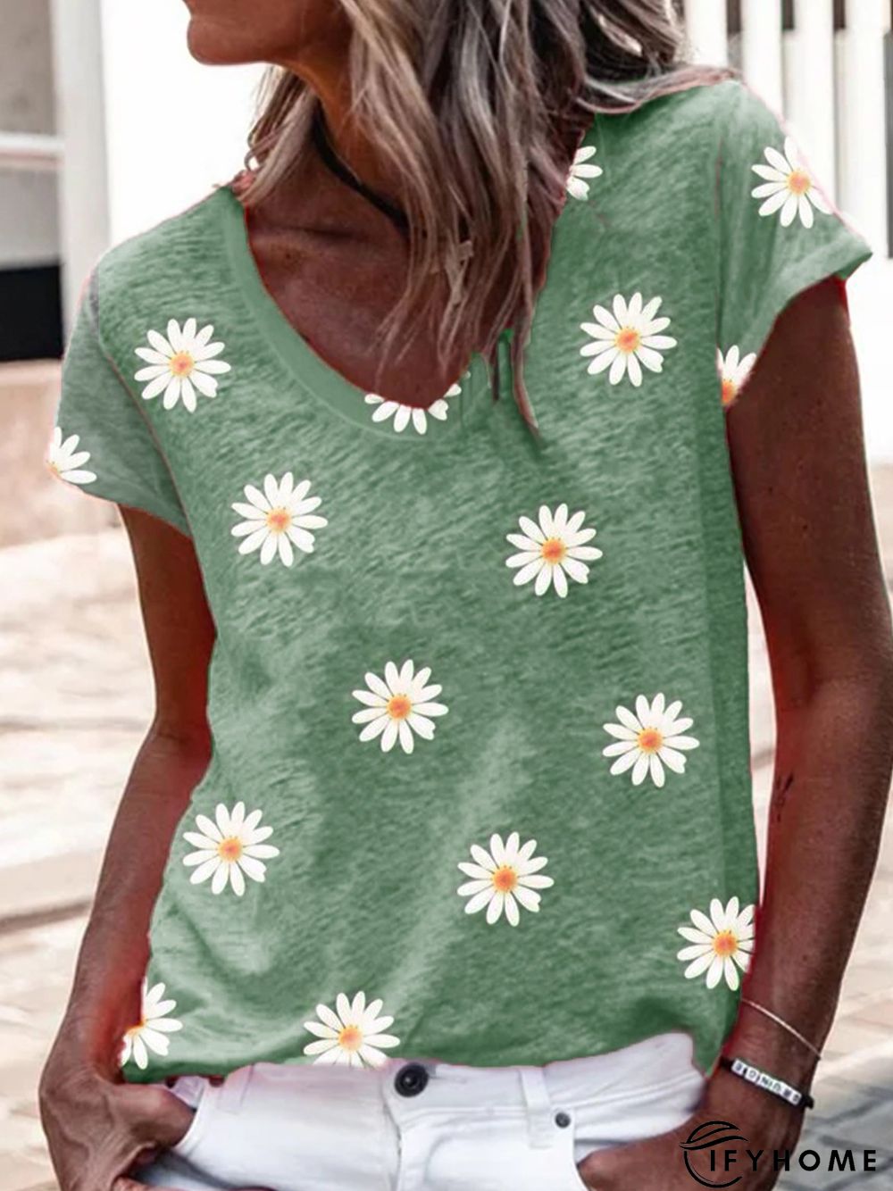 Floral Short Sleeve T-shirt | IFYHOME