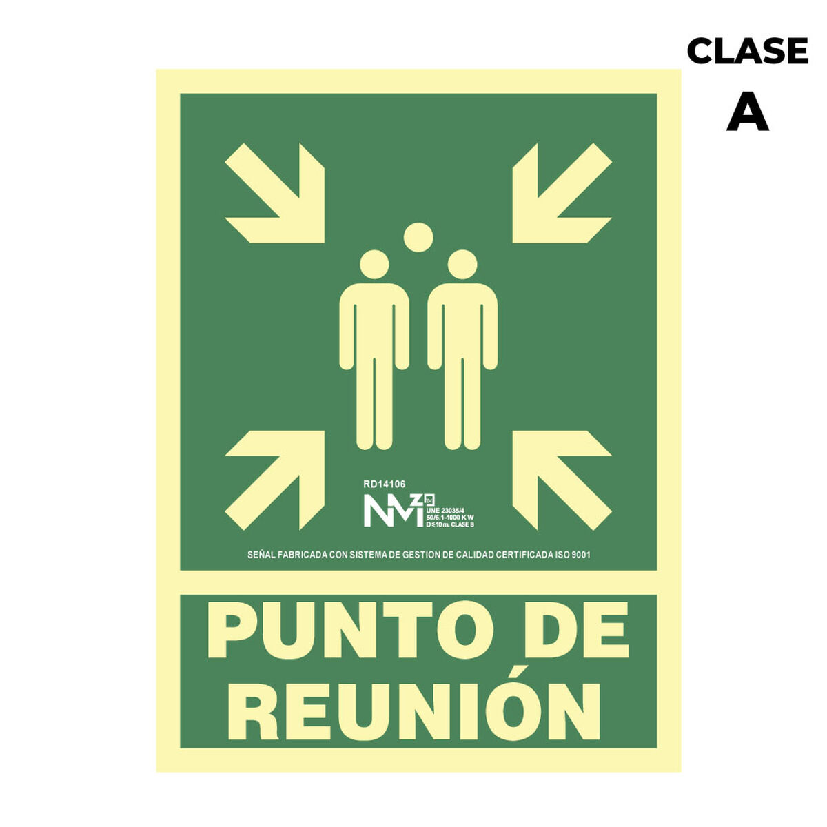 Sign Normaluz Punto de reuni&oacute;n PVC 22,4 x 30 cm