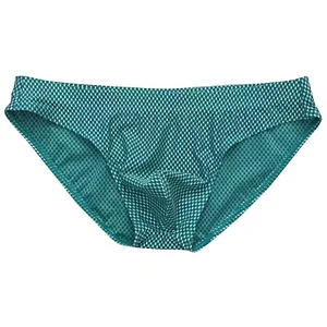 Simple Solid Color Ice Silk Jacquard Briefs