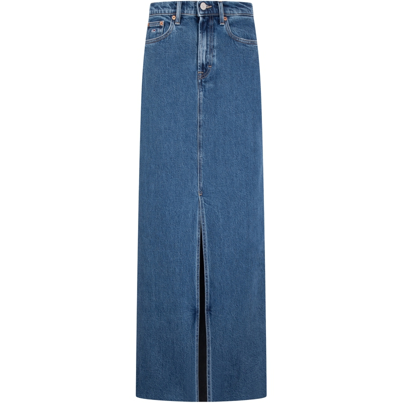 Tommy Hilfiger Denim Long Skirts Women's Dark Denim Blue