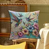 Flower Hummingbird-Pillow Case-3 strands 11CT Stamped Cross Stitch-45*45CM