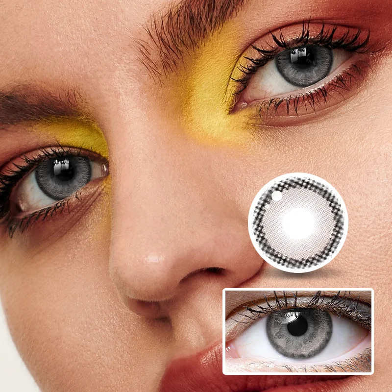 NEBULALENS Peach Soda Half Yearly Prescription Colored Contacts NEBULALENS